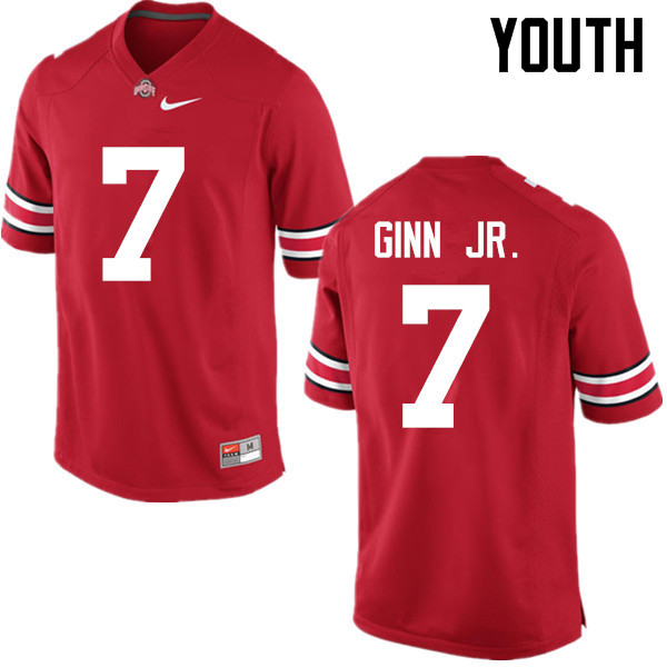 Ohio State Buckeyes Ted Ginn Jr. Youth #7 Red Game Stitched College Football Jersey